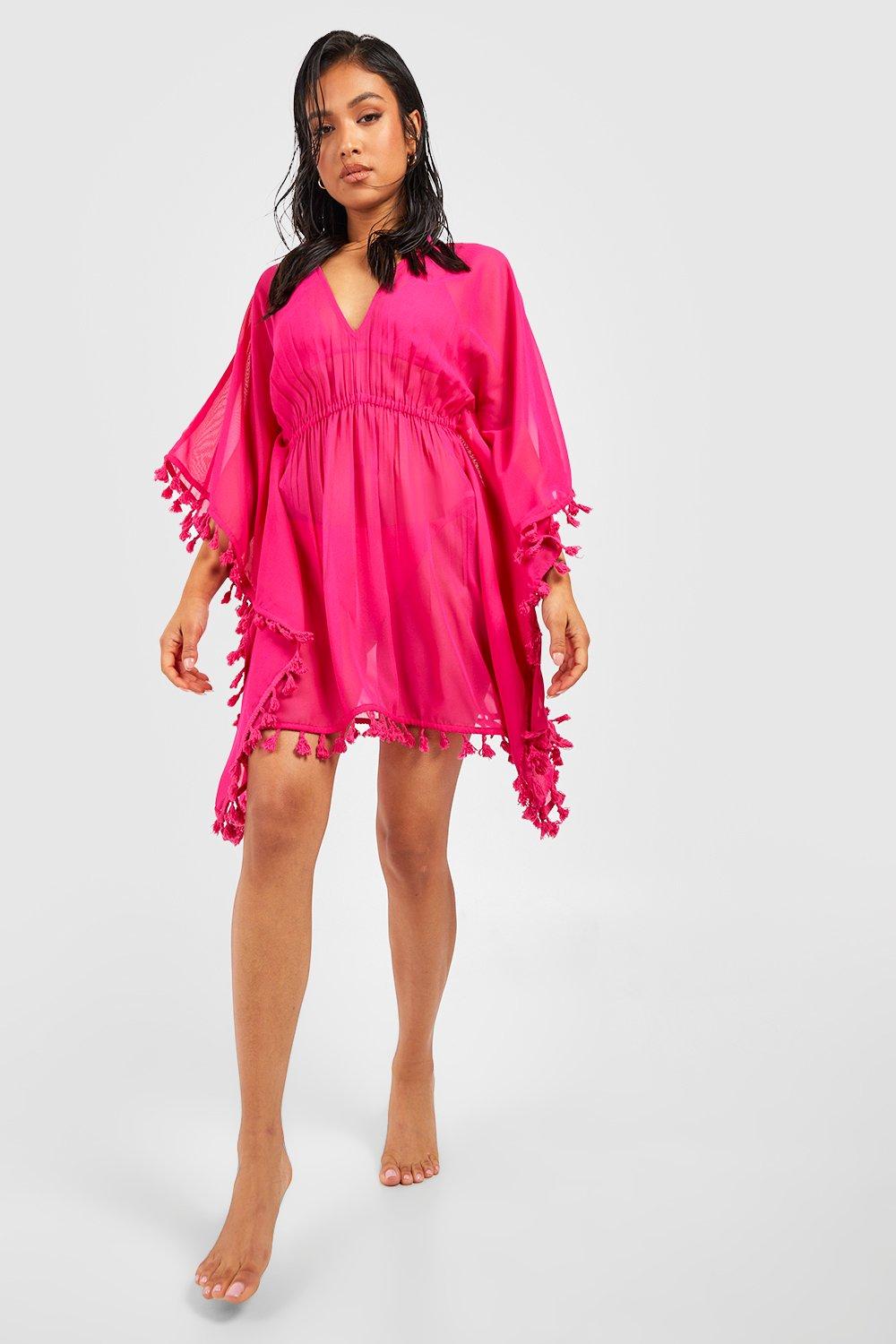 Petite Pom Pom Beach Kaftan boohoo USA